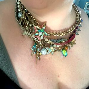 Betsey Johnson shooting stars statement necklace
